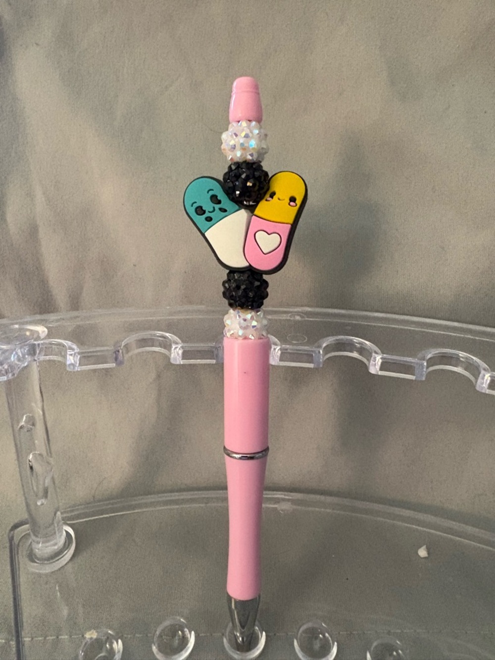 Cute Pink Capsule Accent Ballpoint Pen - Brand:
